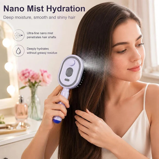 Steam Hair Brush with Oil Mist